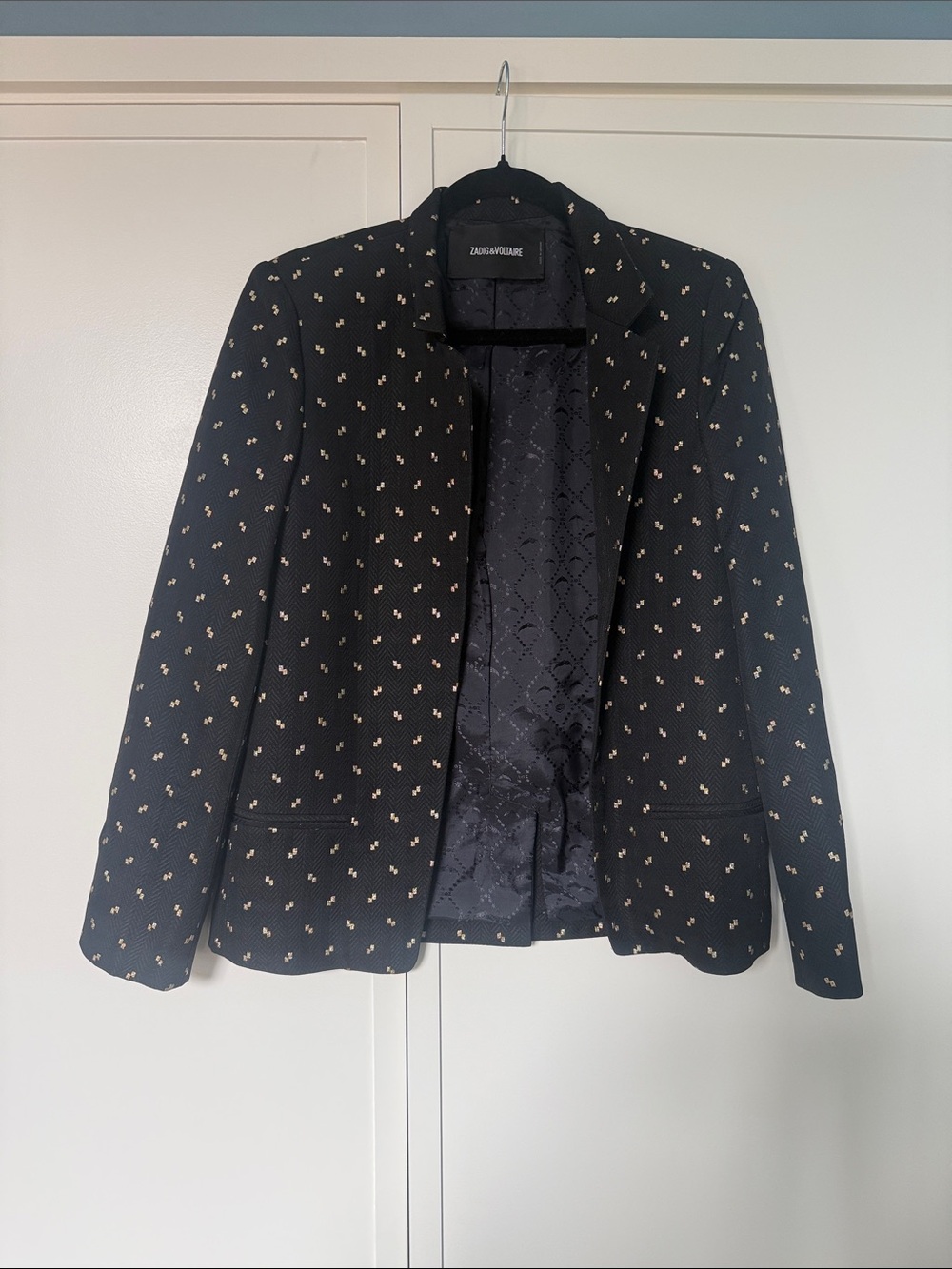 Zadig & Voltaire Black Embellished Open Blazer - Women's Jacket